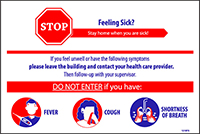 45-457 - Feeling Sick Sign COVID-19, 18"x 12"